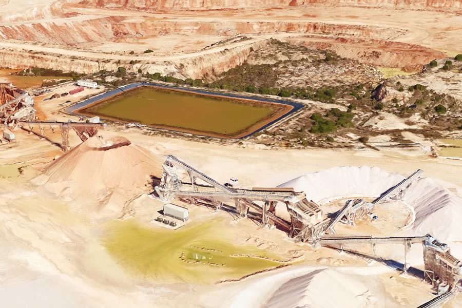 An aerial view of the Vulcan Materials quarry, located north of Loop 1604 in San Antonio.