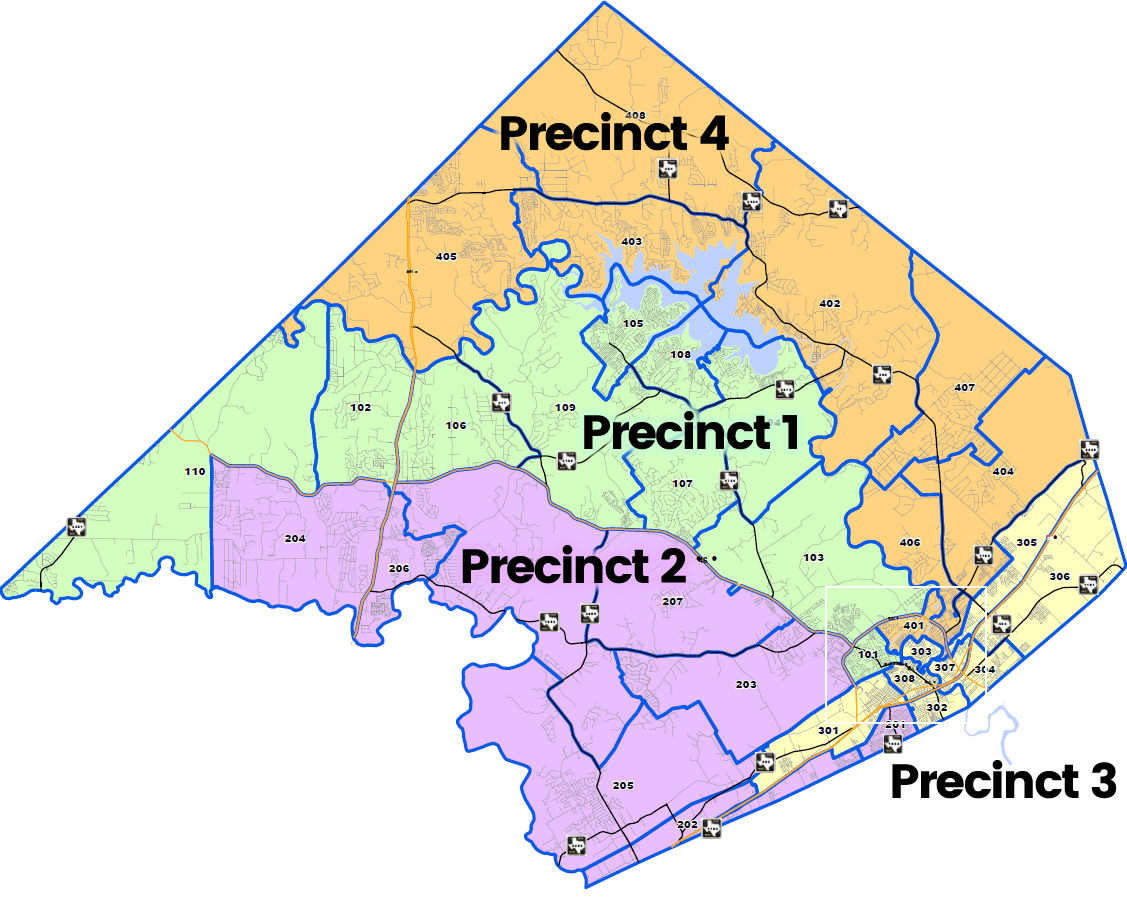 Comal County Precinct Map.