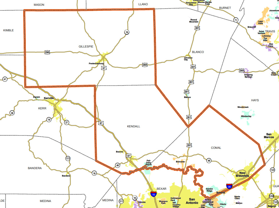 Map of Texas House District 73